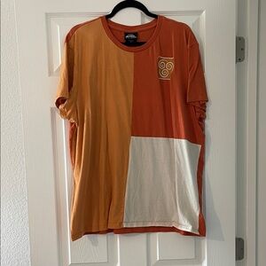 Orange and Cream Colorblock Tee